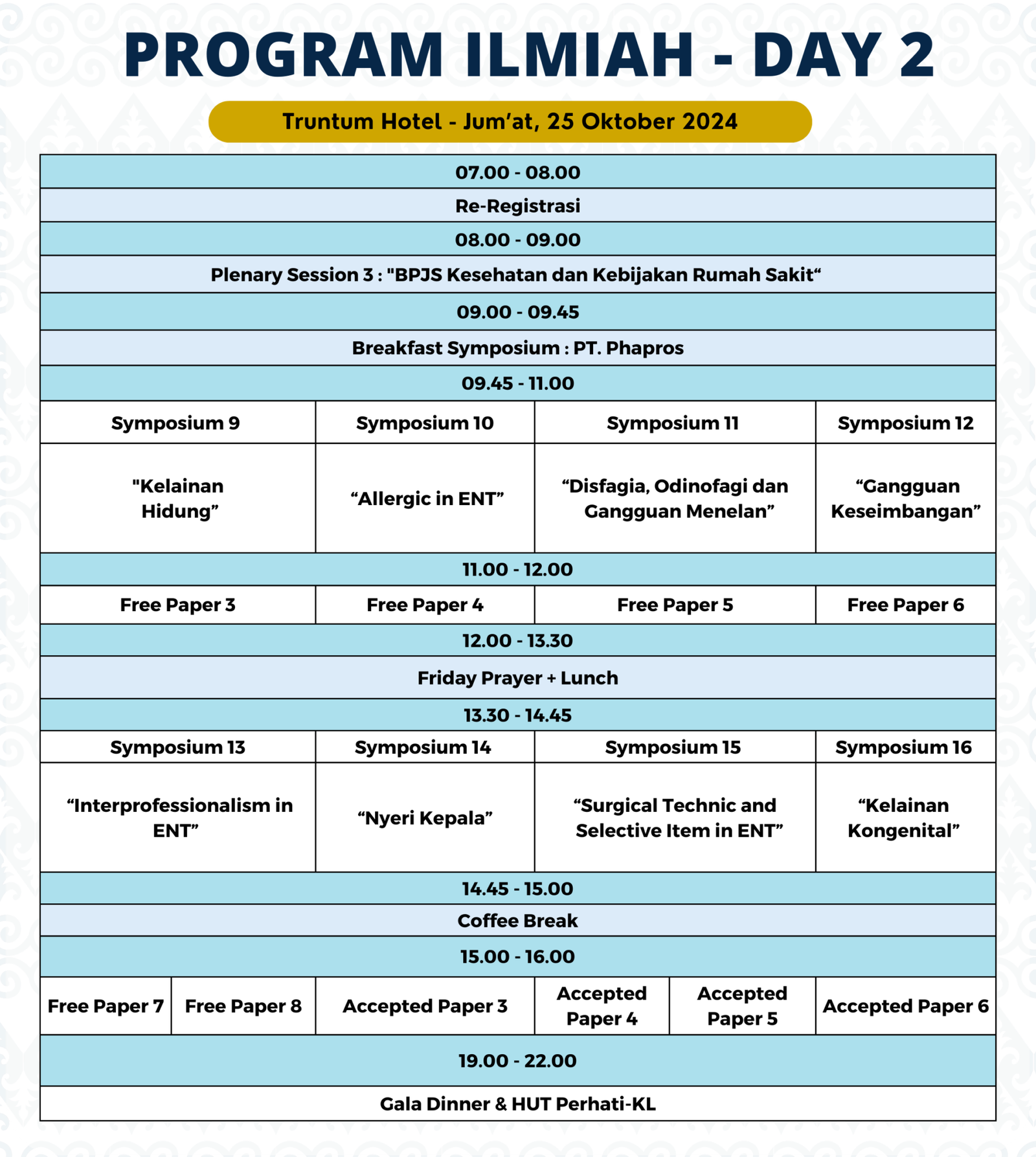 Jadwal PIN 12 PERHATI KL PADANG 2024